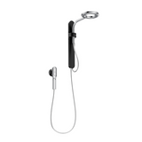 Moen NEBIA Matte Black/Chrome One-Function 7.9" Diameter Spray Head Rainshower With Handshower