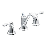 CALDWELL Chrome Two-Handle High Arc Widespread Bathroom Faucet