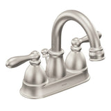 CALDWELL Spot Resist Brushed Nickel Two-Handle High Arc Bathroom Faucet