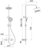 Thermostatic Shower Combo - Round